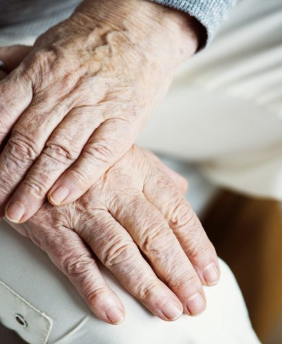 Closeup of elderly hands